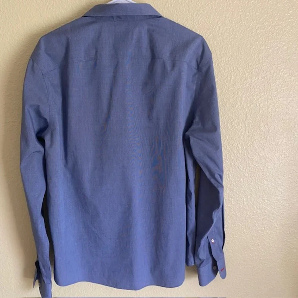UNTUCKit Men's Button Up Long Sleeve Shirt XL Blue - Picture 5 of 7